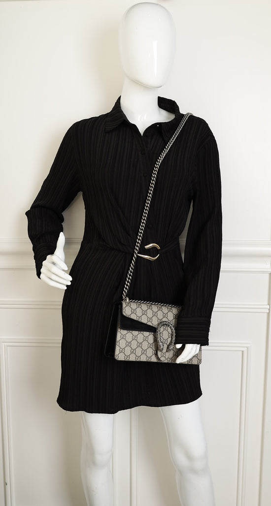 Gucci Bicolor GG Supreme Crystal Dionysus Small Shoulder Bag-Gucci-THE CLOSET