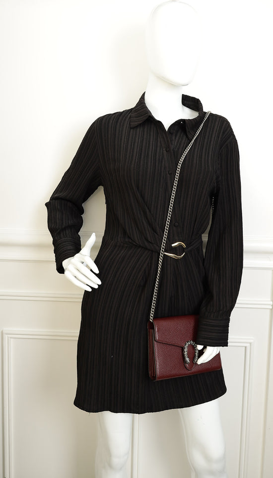 Gucci Burgundy Dionysus Mini Chain Bag