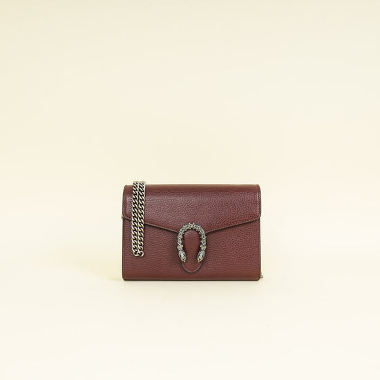 Gucci Burgundy Dionysus Mini Chain Bag