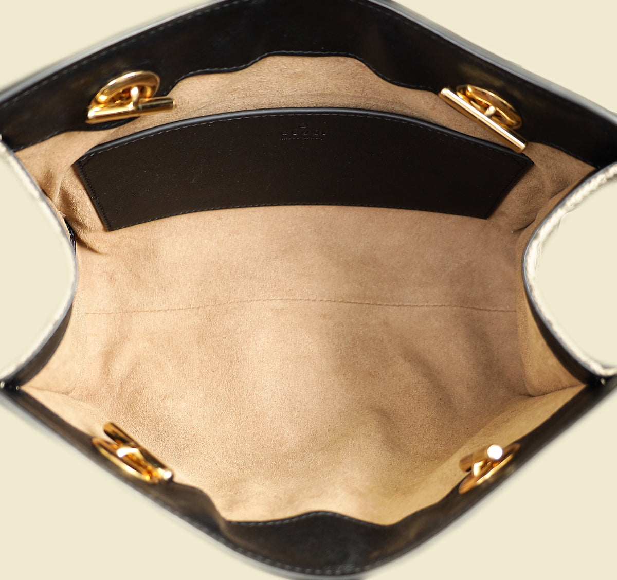 Gucci Bicolor GG Supreme Padlock Small Tote Bag