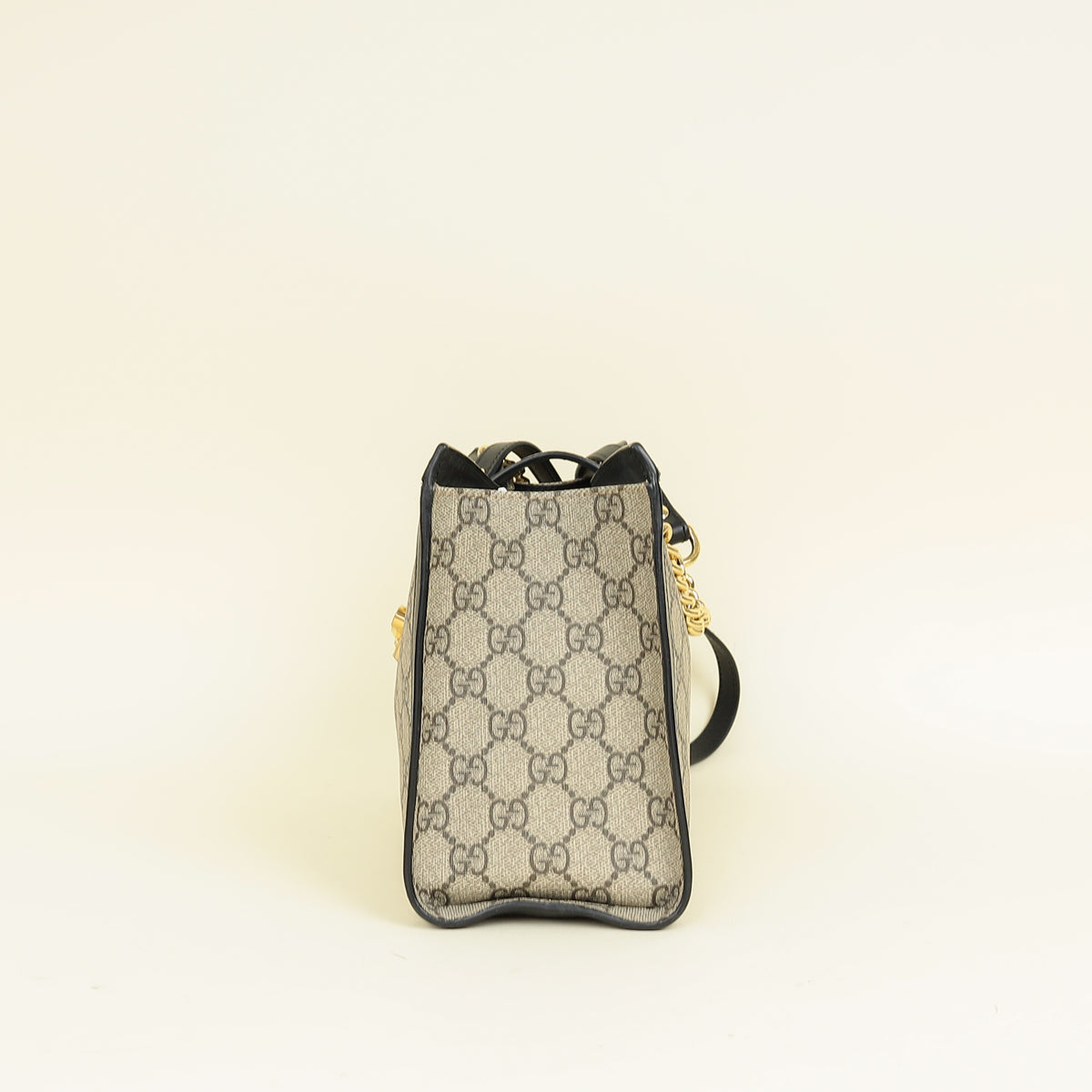 Gucci Bicolor GG Supreme Padlock Small Tote Bag