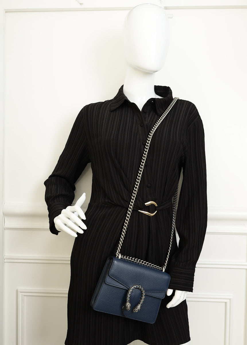 Gucci Blue Crystal Dionysus Small Chain Bag