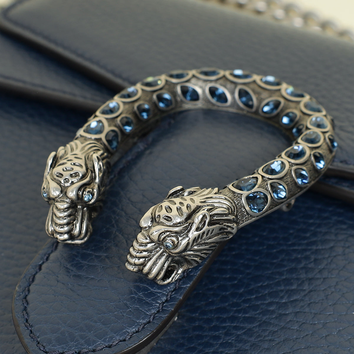 Gucci Blue Crystal Dionysus Small Chain Bag