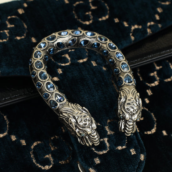 Gucci Bicolor GG Velvet Dionysus Medium Shoulder Bag