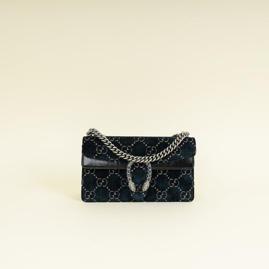 Gucci Bicolor GG Velvet Dionysus Medium Shoulder Bag