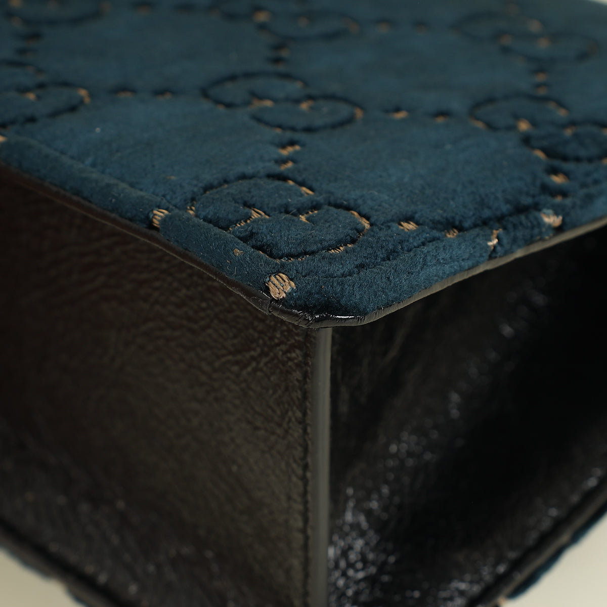 Gucci Bicolor GG Velvet Dionysus Medium Shoulder Bag