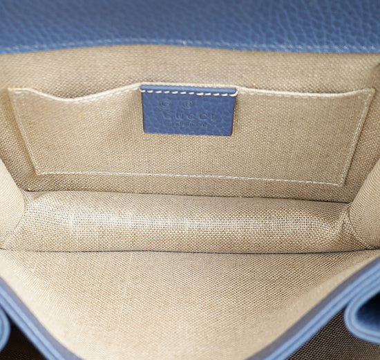 Gucci Navy Blue Interlocking G Small Shoulder Bag