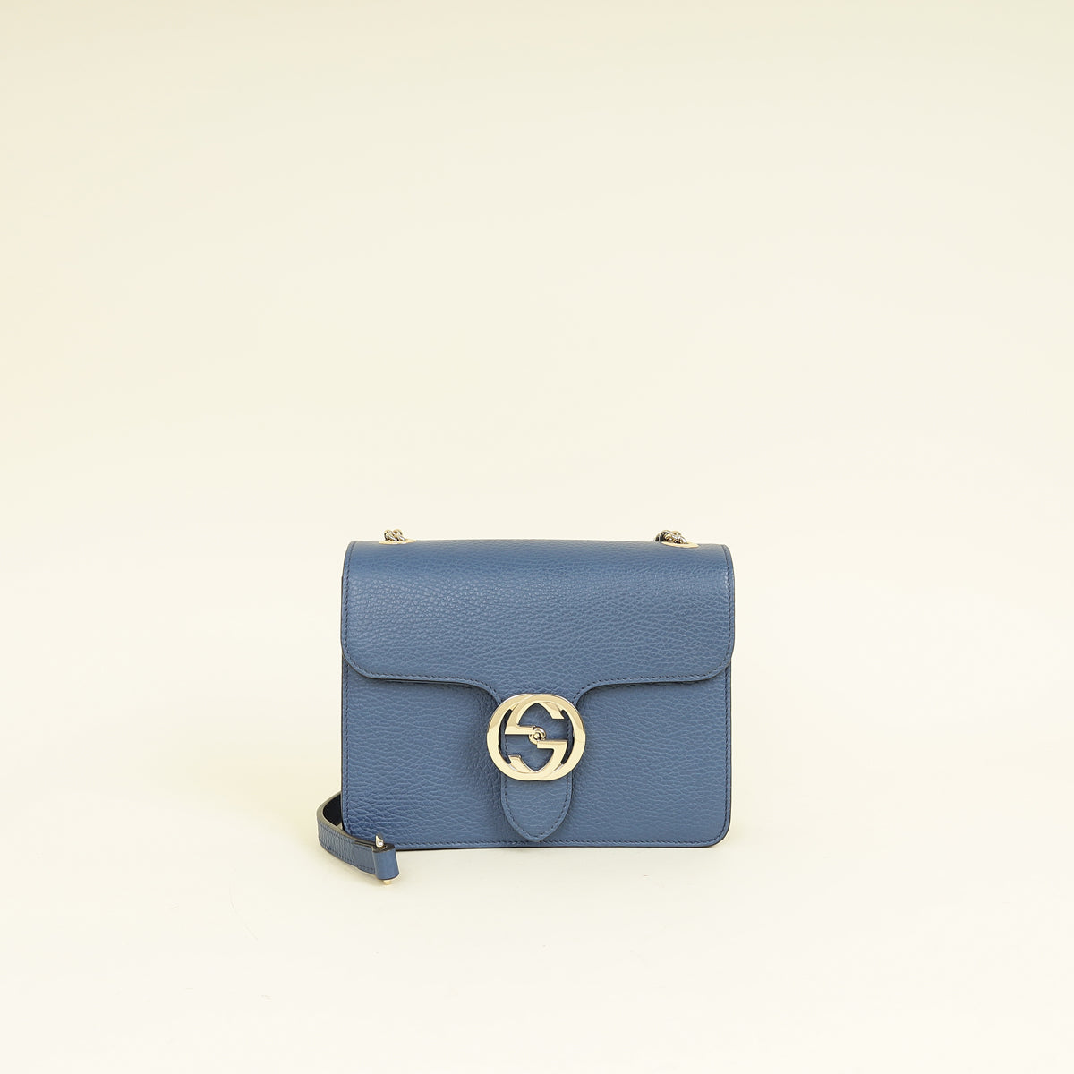 Gucci Navy Blue Interlocking G Small Shoulder Bag
