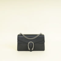 Gucci Black Dionysus Crystal Flap Small Shoulder Bag
