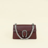 Gucci Burgundy Dionysus Crystal Shoulder Bag