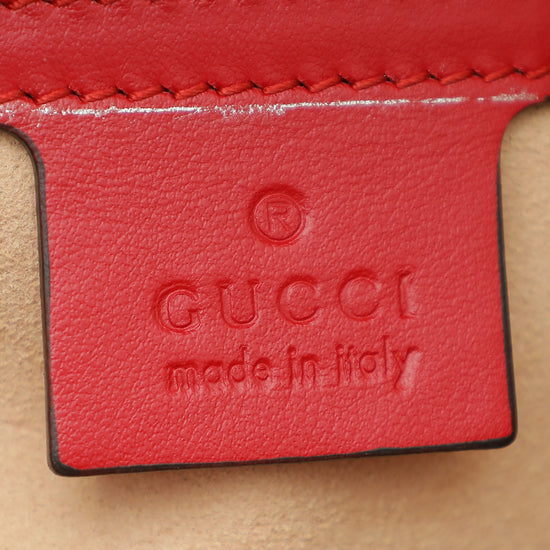 Gucci Red GG Marmont Small Shoulder Bag