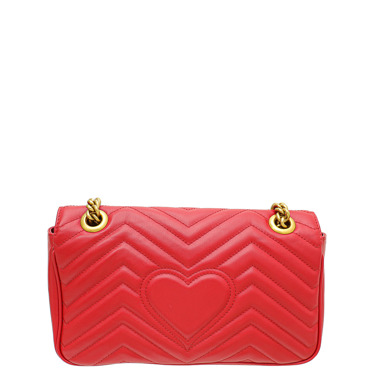 Gucci Red GG Marmont Small Shoulder Bag-Gucci-THE CLOSET