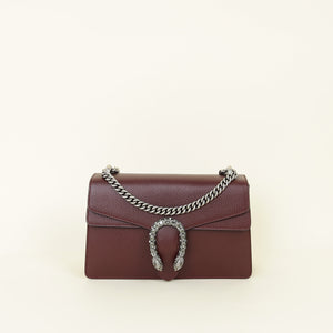 Gucci Burgundy Dionysus Crystal Shoulder Bag