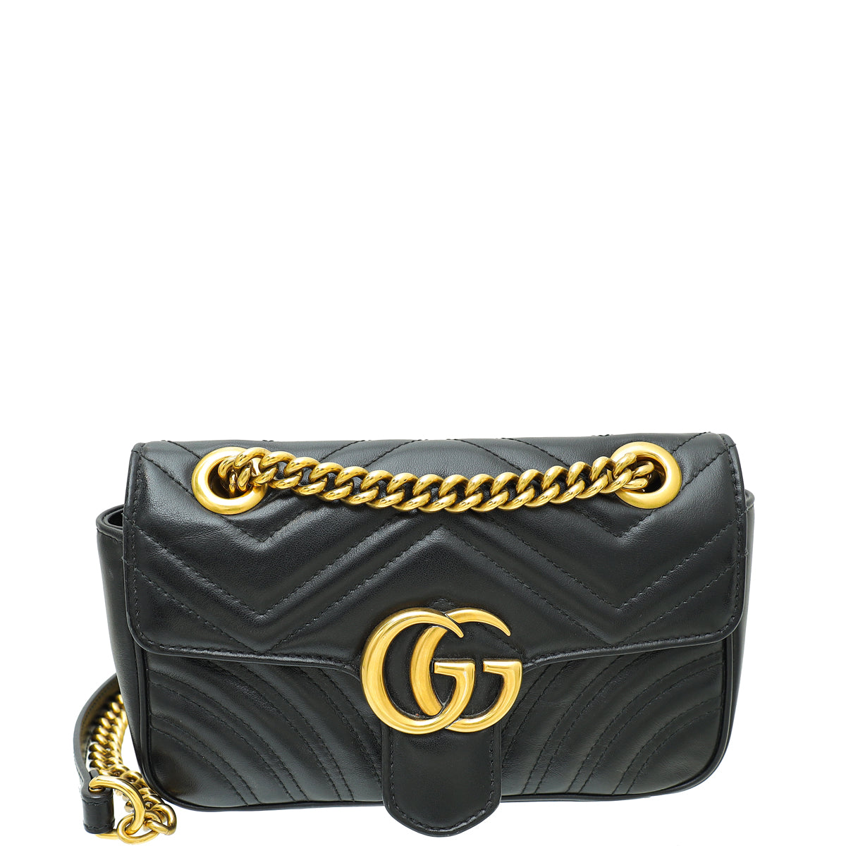 Gucci Black GG Marmont Matelasse Mini Shoulder Bag-Gucci-THE CLOSET