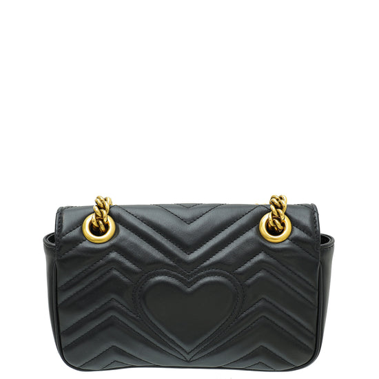 Gucci Black GG Marmont Matelasse Mini Shoulder Bag