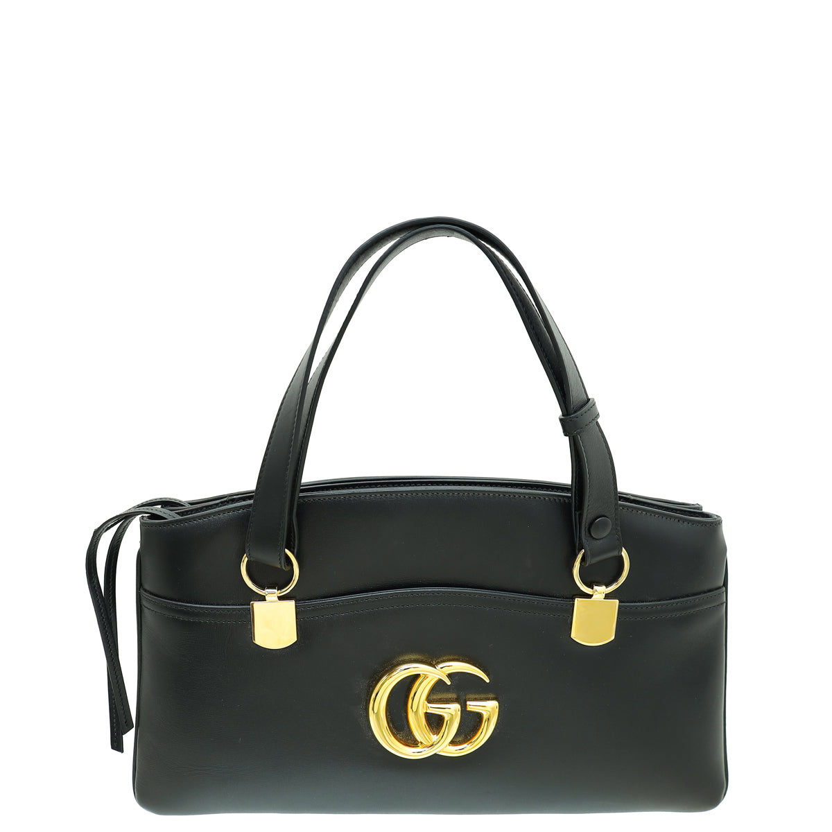 Gucci Black Vitello Palmellato Lux Arli Large Top Handle Bag-Gucci-THE CLOSET