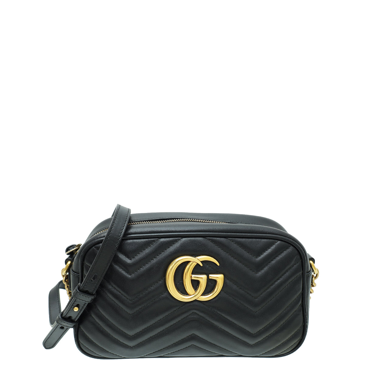 Gucci Black GG Marmont Small Camera Bag-Gucci-THE CLOSET