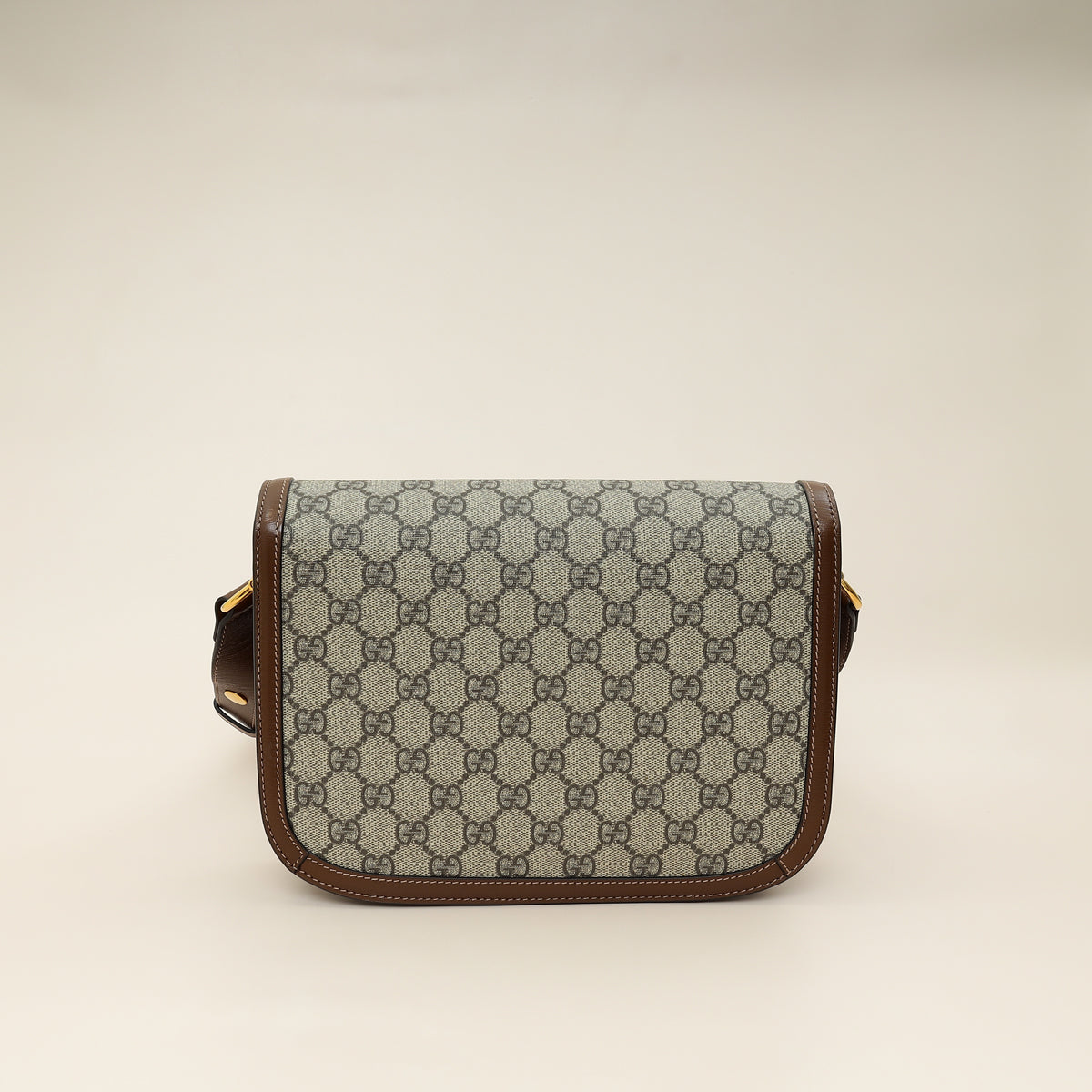 Gucci Ebony GG Supreme 1955 Horsebit Medium Shoulder Bag-Gucci-THE CLOSET