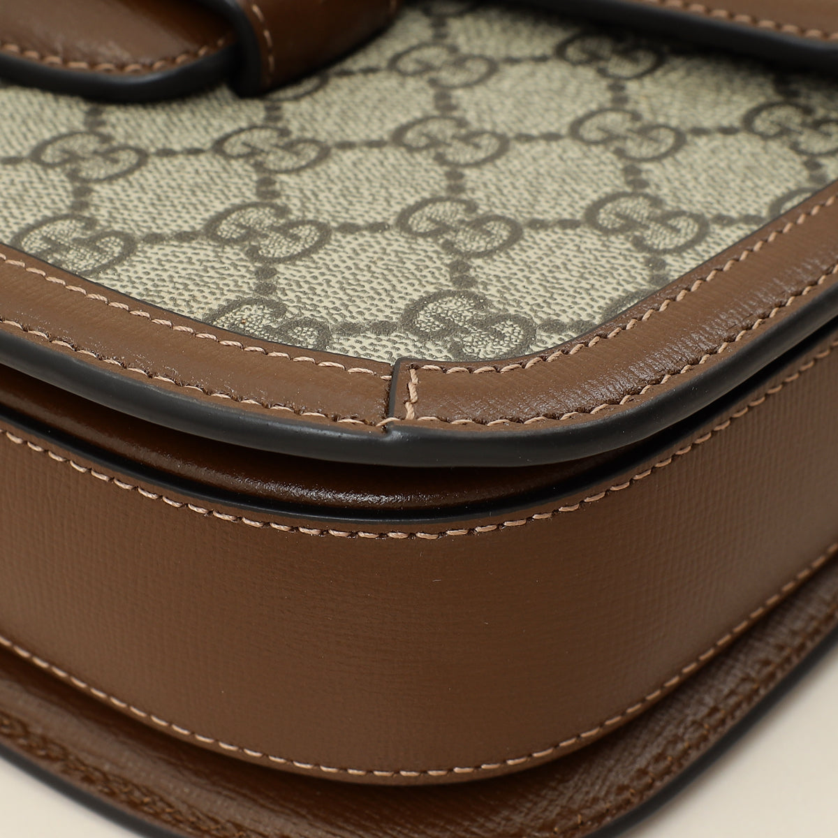 Gucci Ebony GG Supreme 1955 Horsebit Medium Shoulder Bag-Gucci-THE CLOSET