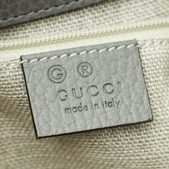 Load image into Gallery viewer, Gucci Gray Dollar Interlocking G Top Handle Bag
