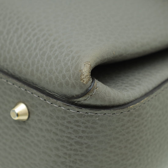 Gucci Gray Dollar Interlocking G Top Handle Bag