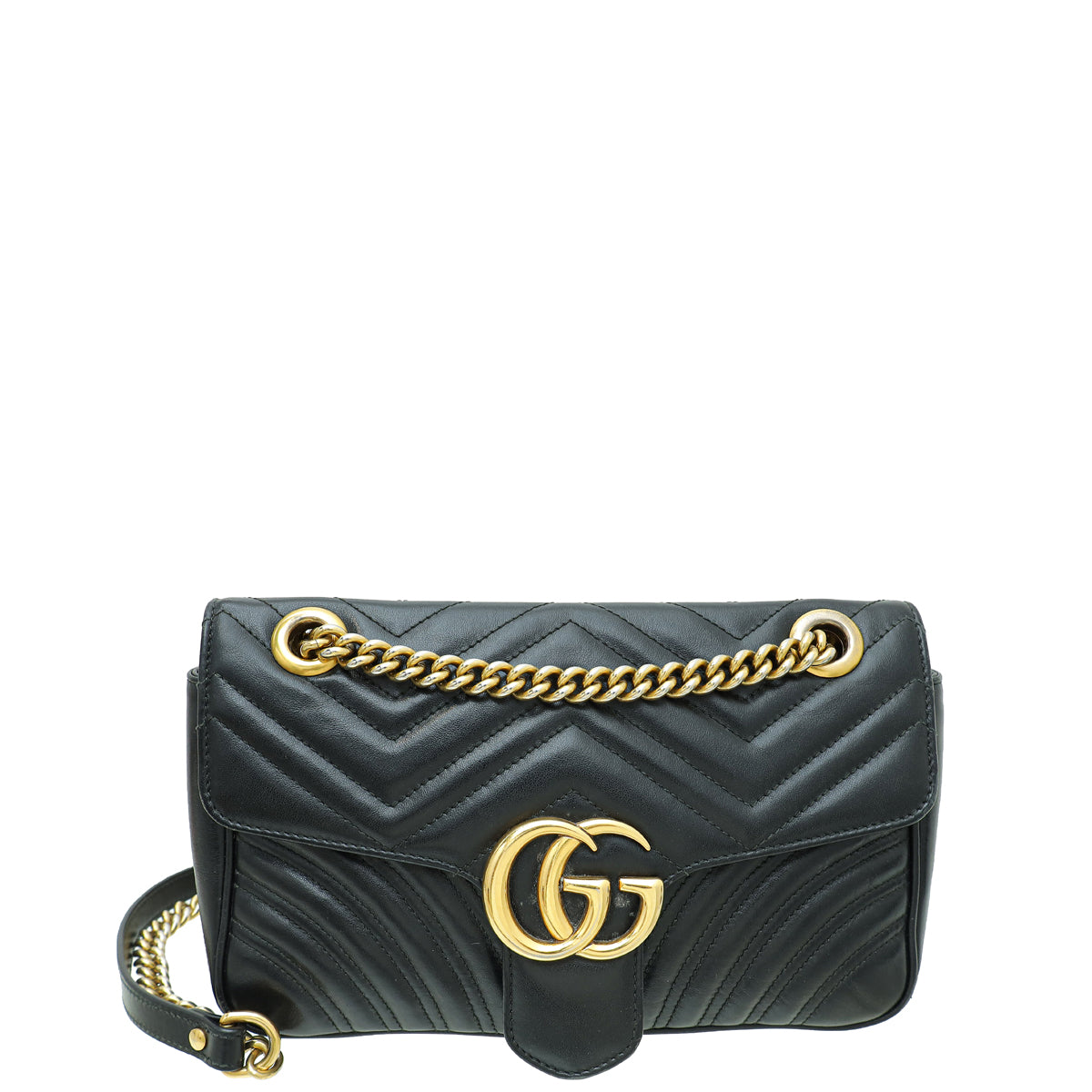 Gucci Black GG Marmont Matelasse Small Shoulder Bag-Gucci-THE CLOSET