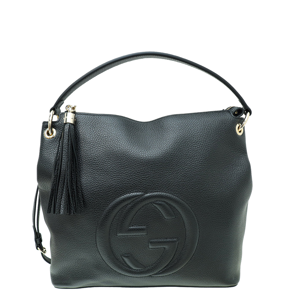 Gucci Black Soho Zip Convertible Hobo Bag-Gucci-THE CLOSET