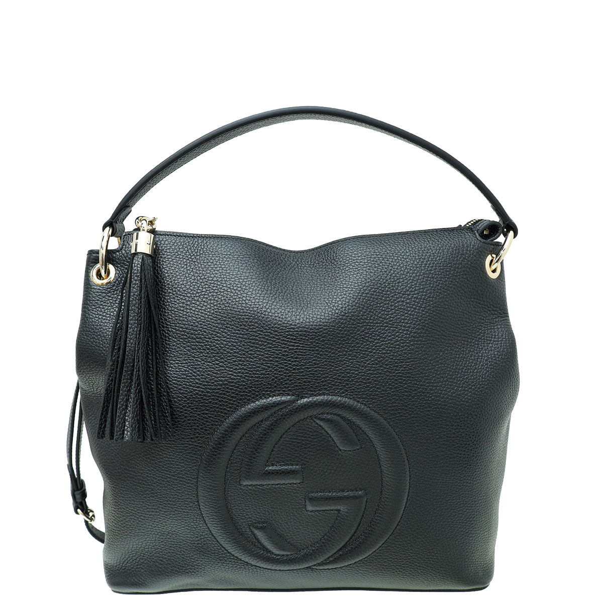 Gucci Black Soho Zip Convertible Hobo Bag