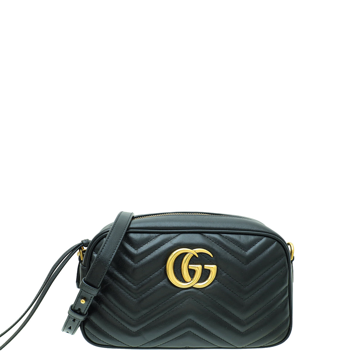 Gucci Black GG Marmont Camera Small Shoulder Bag