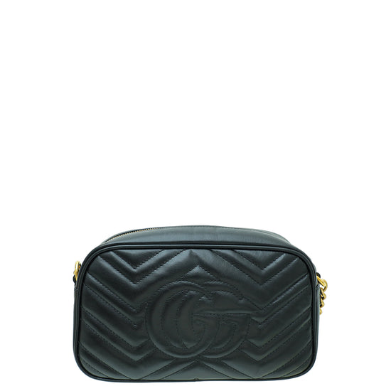 Gucci Black GG Marmont Camera Small Shoulder Bag