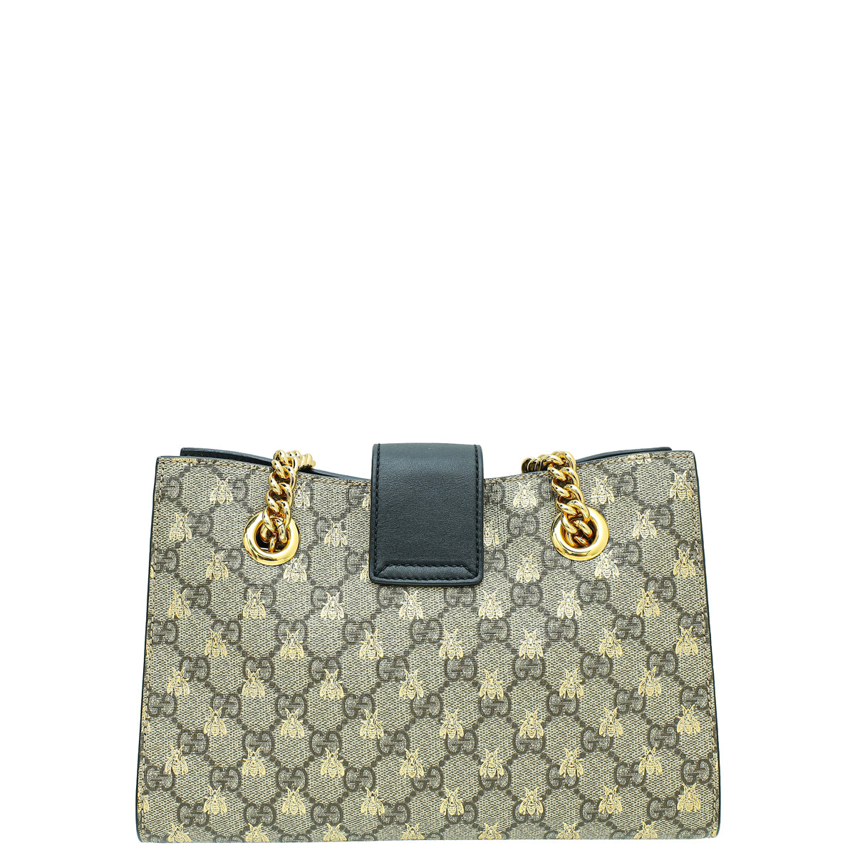 Gucci Bicolor GG Supreme Bee Print Padlock Small Bag-Gucci-THE CLOSET