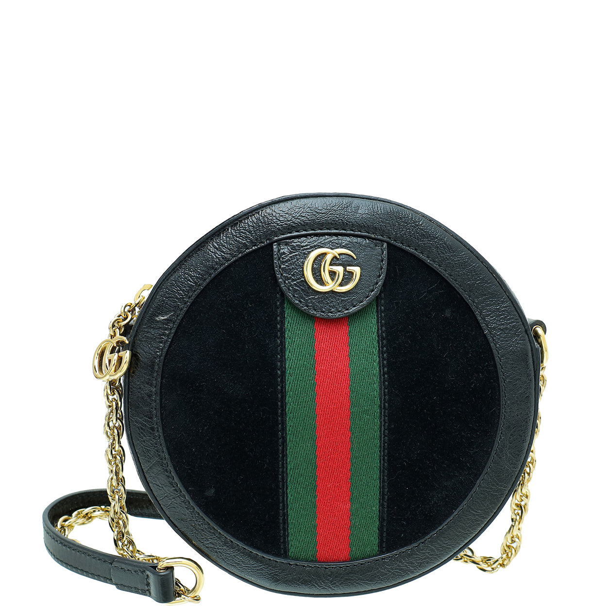 Gucci Black Ophidia Round Mini Shoulder Bag-Gucci-THE CLOSET
