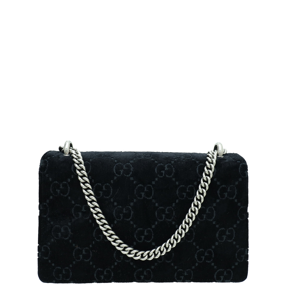 Gucci Black GG Velvet Dionysus Small Shoulder Bag-Gucci-THE CLOSET