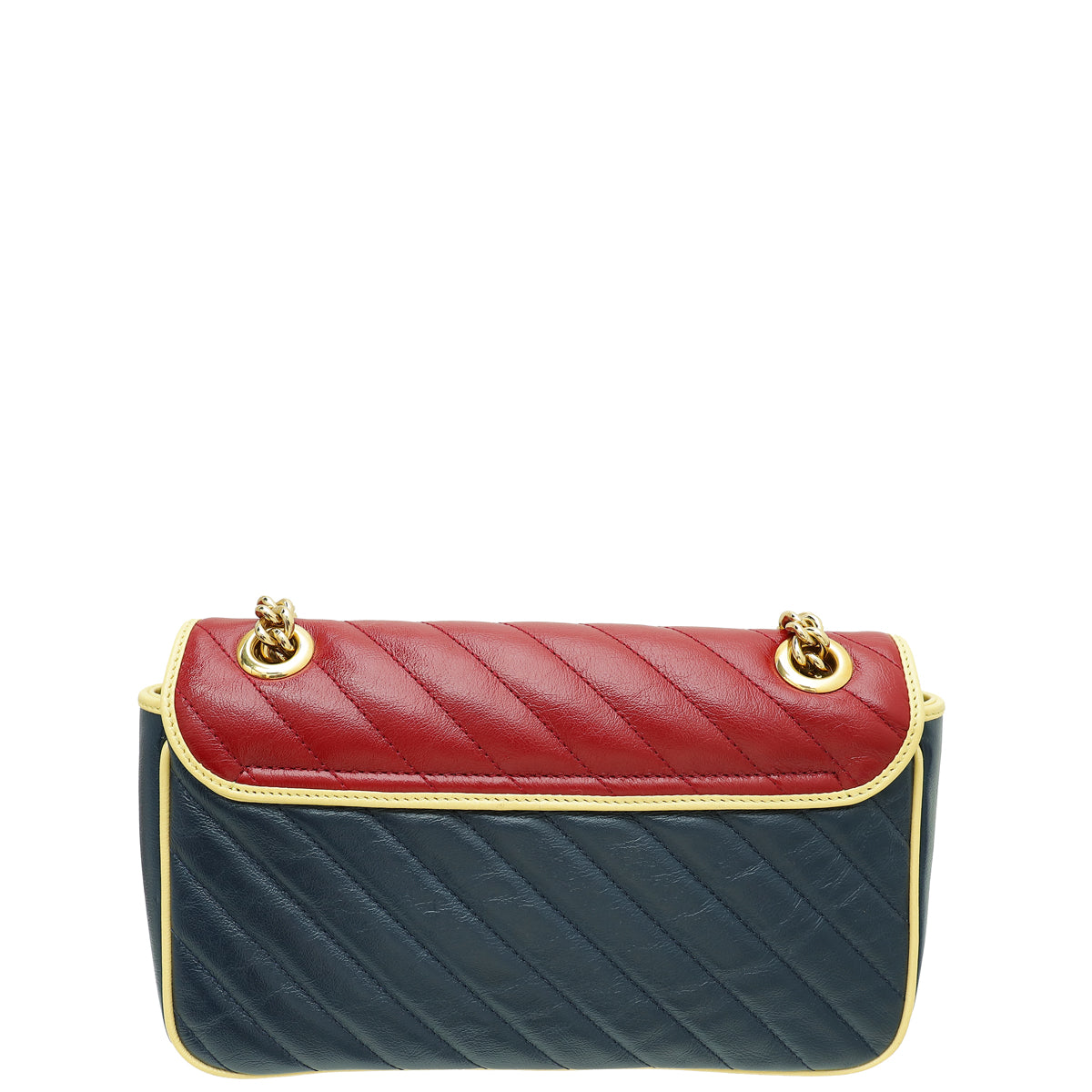 Gucci Tricolor GG Torchon Marmont Flap Small Shoulder Bag