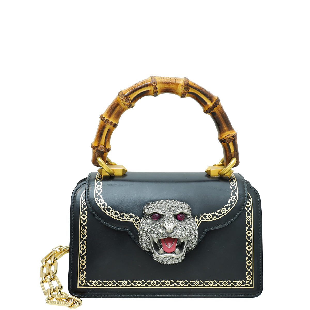 Gucci Black Bamboo Mini Thiara Top Handle Bag-Gucci-THE CLOSET