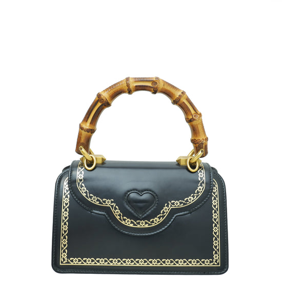 Gucci Black Bamboo Mini Thiara Top Handle Bag