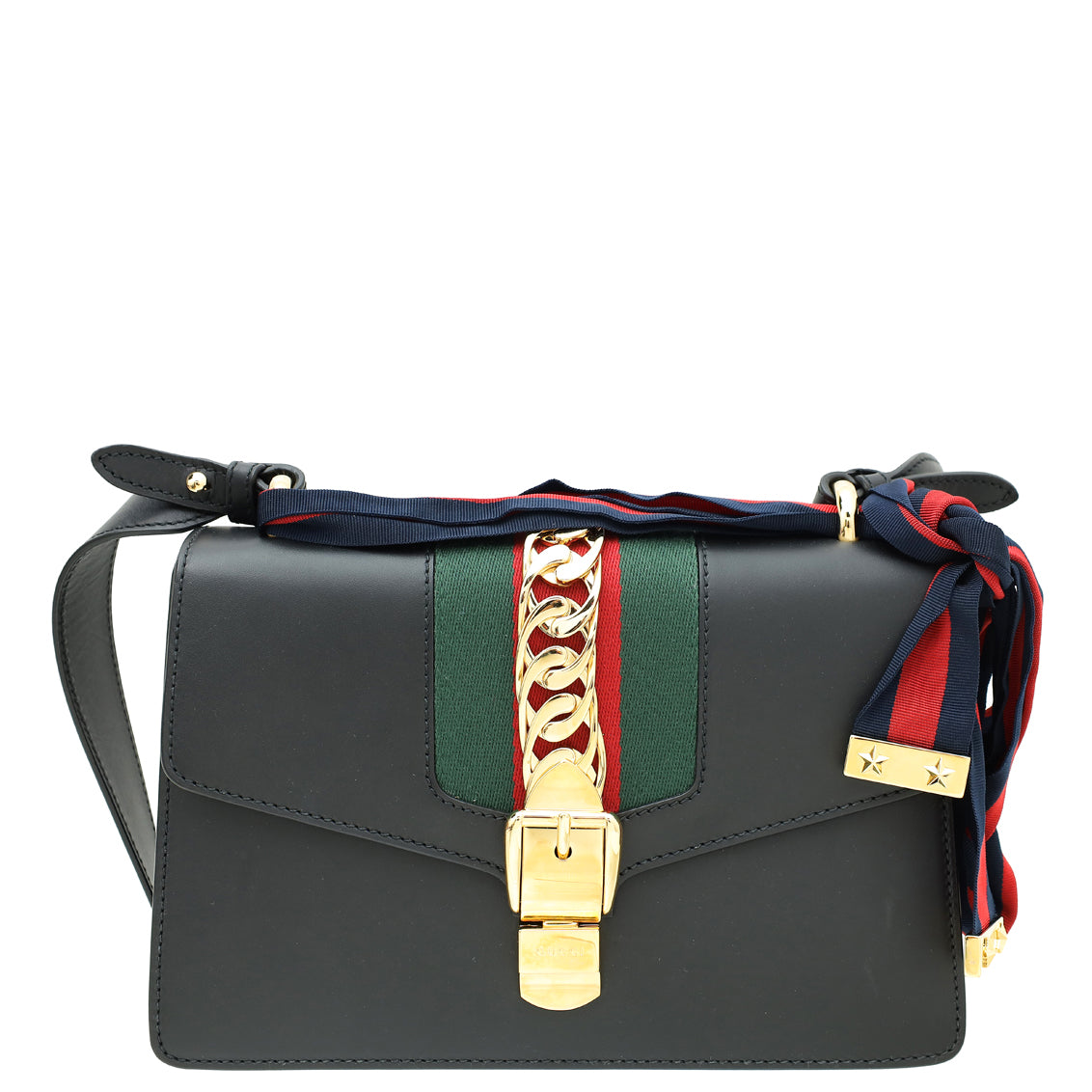 Gucci Black Sylvie Small Shoulder Bag-Gucci-THE CLOSET