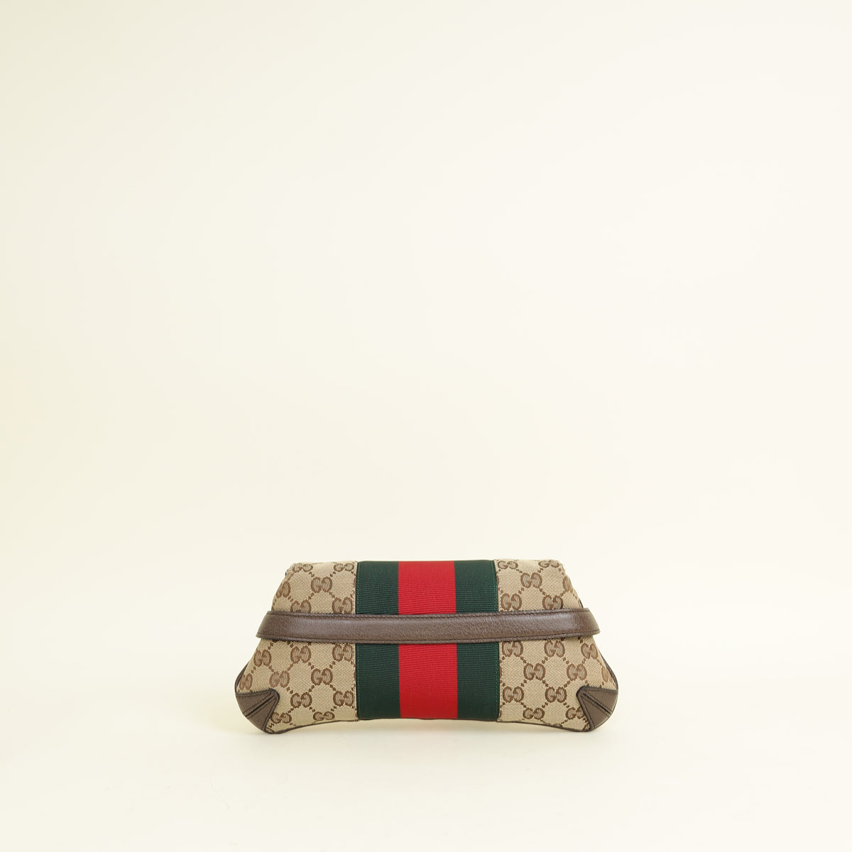 Gucci Bicolor GG Canvas Horsebit Chain Small Shoulder Bag