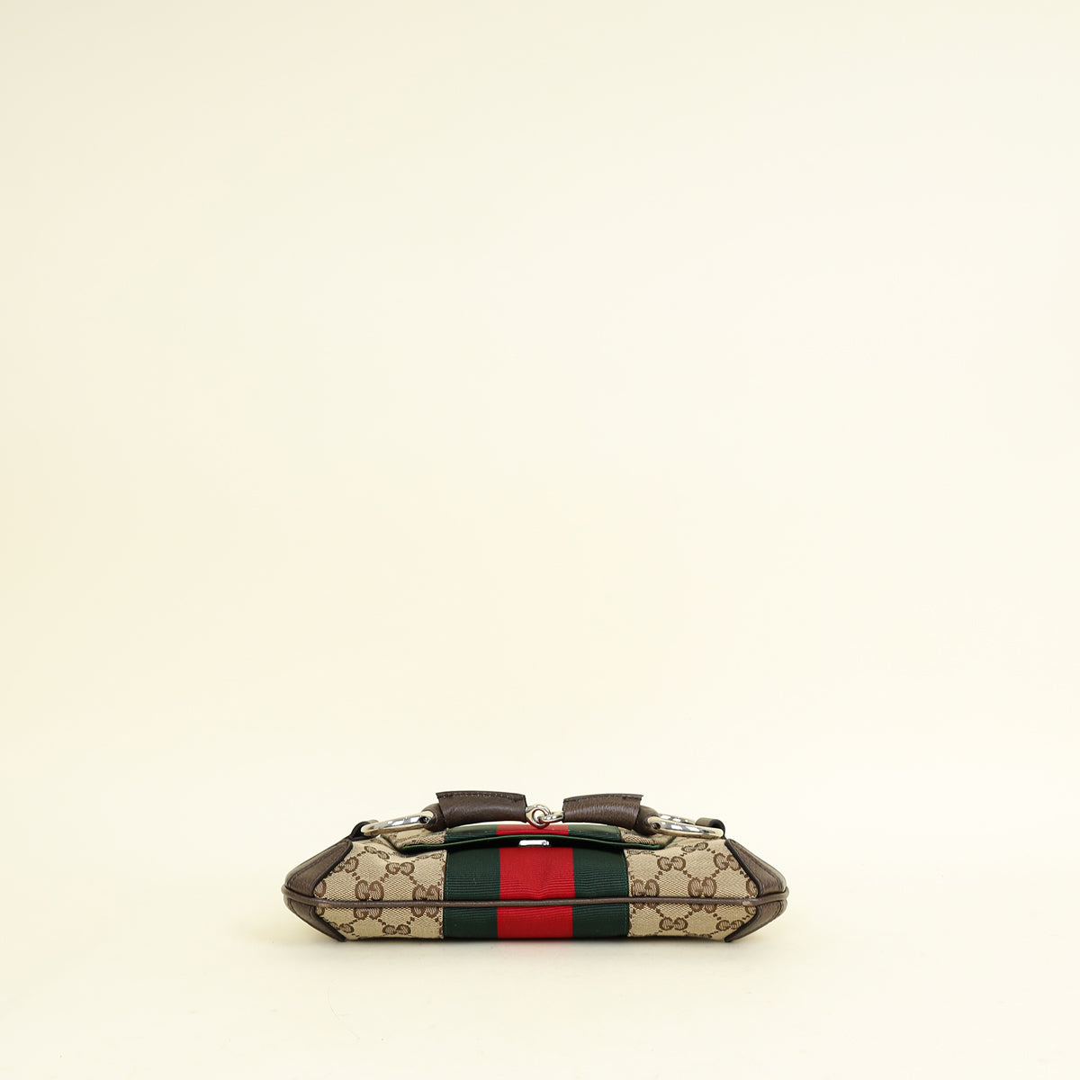 Gucci Bicolor GG Canvas Horsebit Chain Small Shoulder Bag