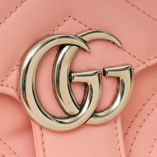 Gucci Pink GG Marmont Top Handle Small Bag-Gucci-THE CLOSET