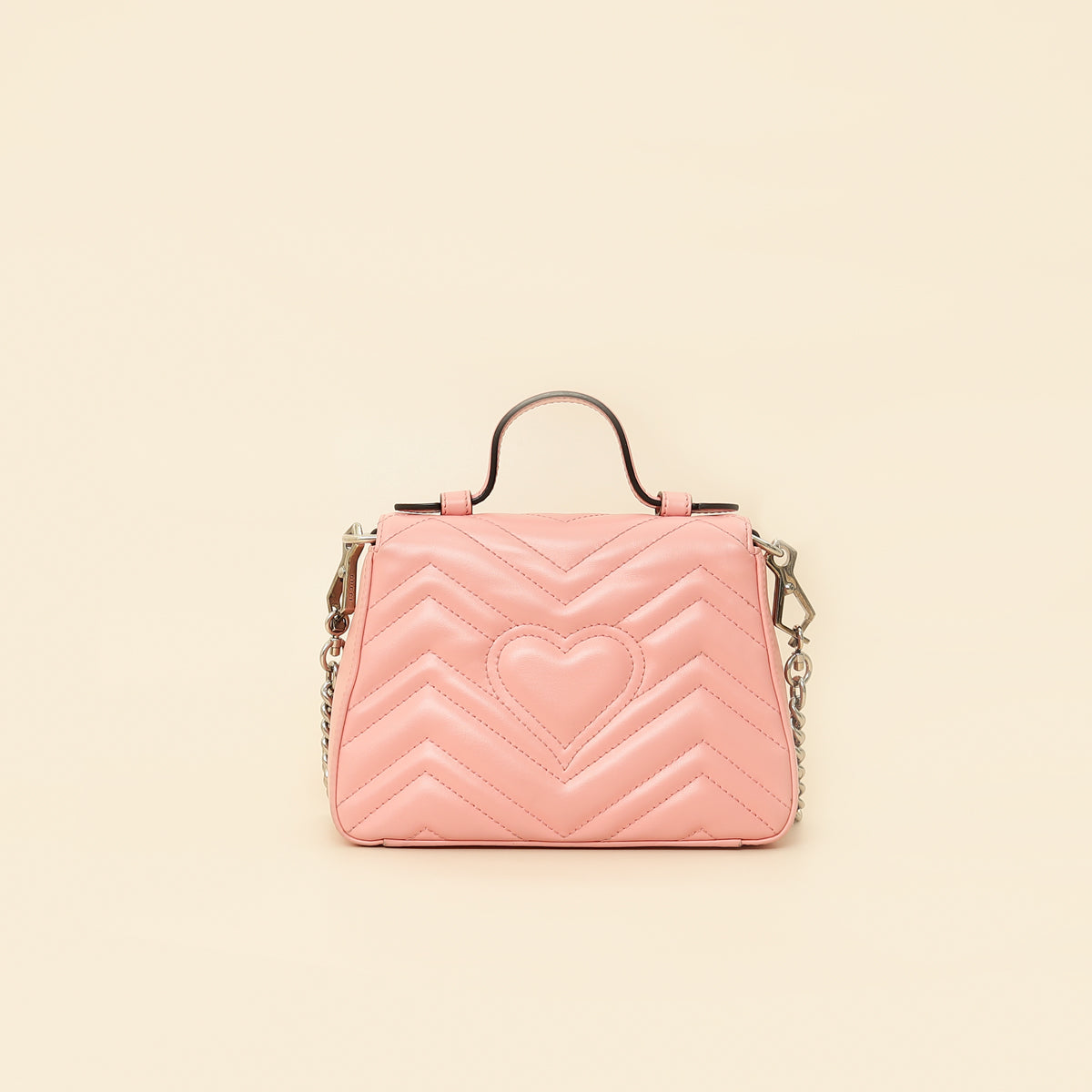 Gucci Pink GG Marmont Top Handle Small Bag-Gucci-THE CLOSET