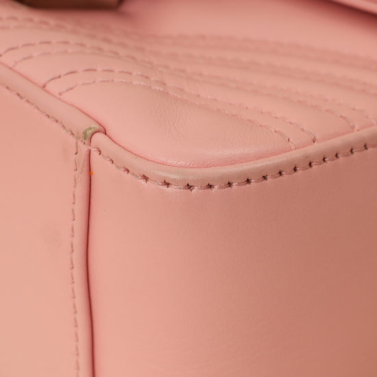 Gucci Pink GG Marmont Top Handle Small Bag-Gucci-THE CLOSET