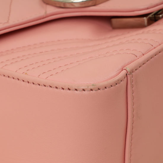 Gucci Pink GG Marmont Top Handle Small Bag-Gucci-THE CLOSET