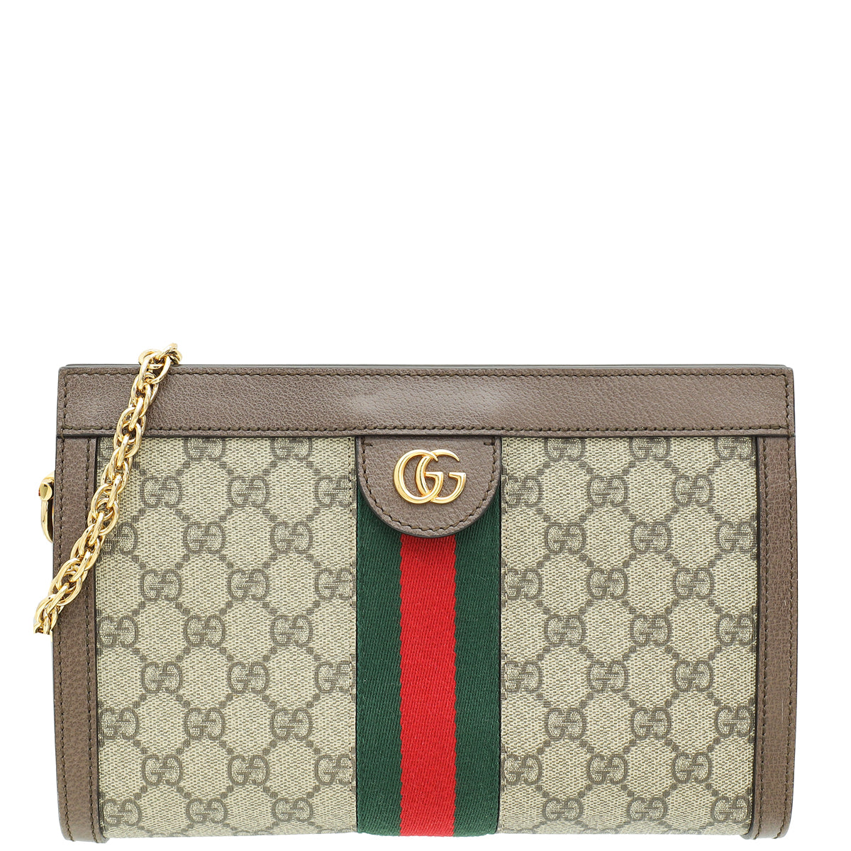Gucci Ebony GG Supreme Ophidia Small Chain Shoulder Bag-Gucci-THE CLOSET
