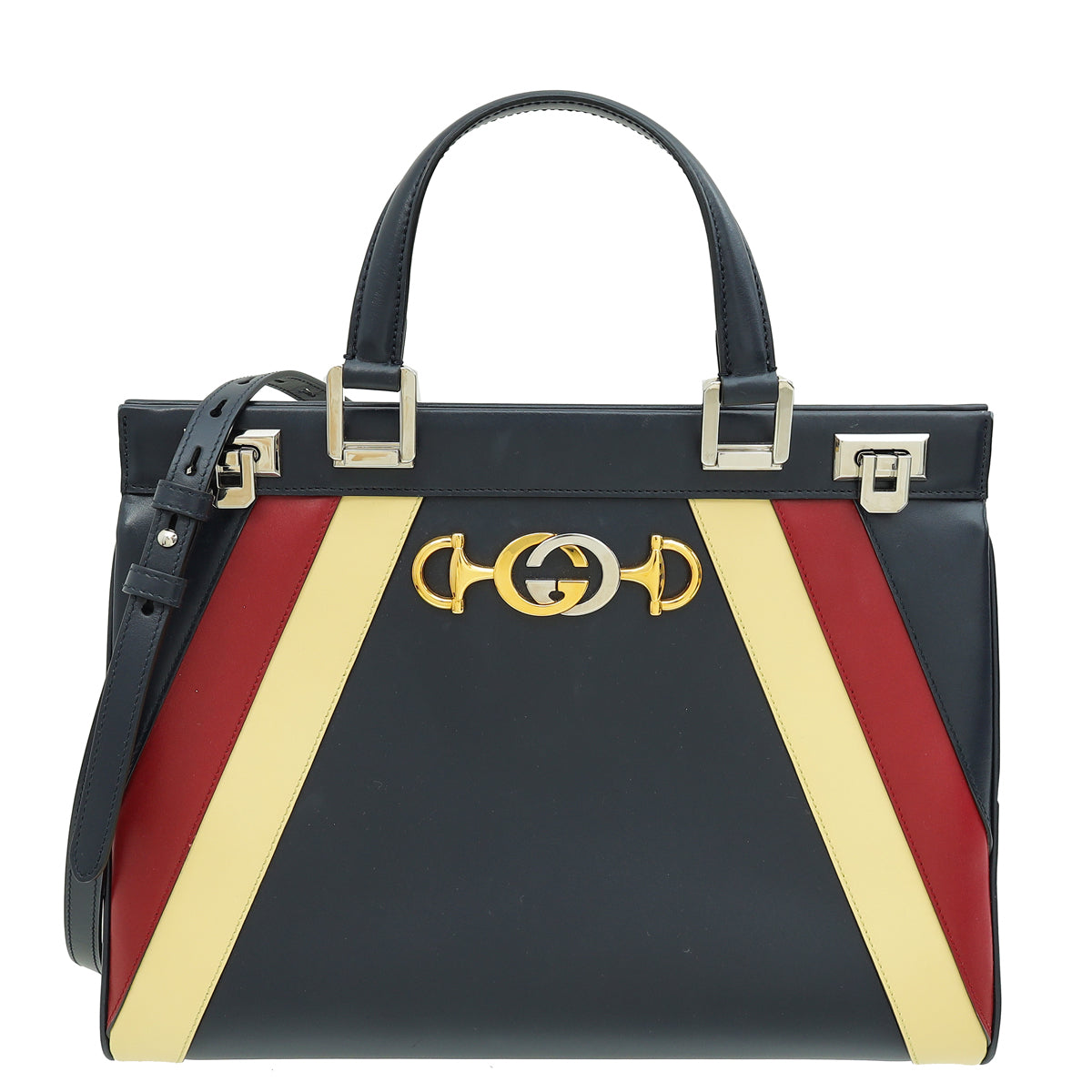 Gucci Tricolor Zumi Smooth Medium Top Handle Bag-Gucci-THE CLOSET
