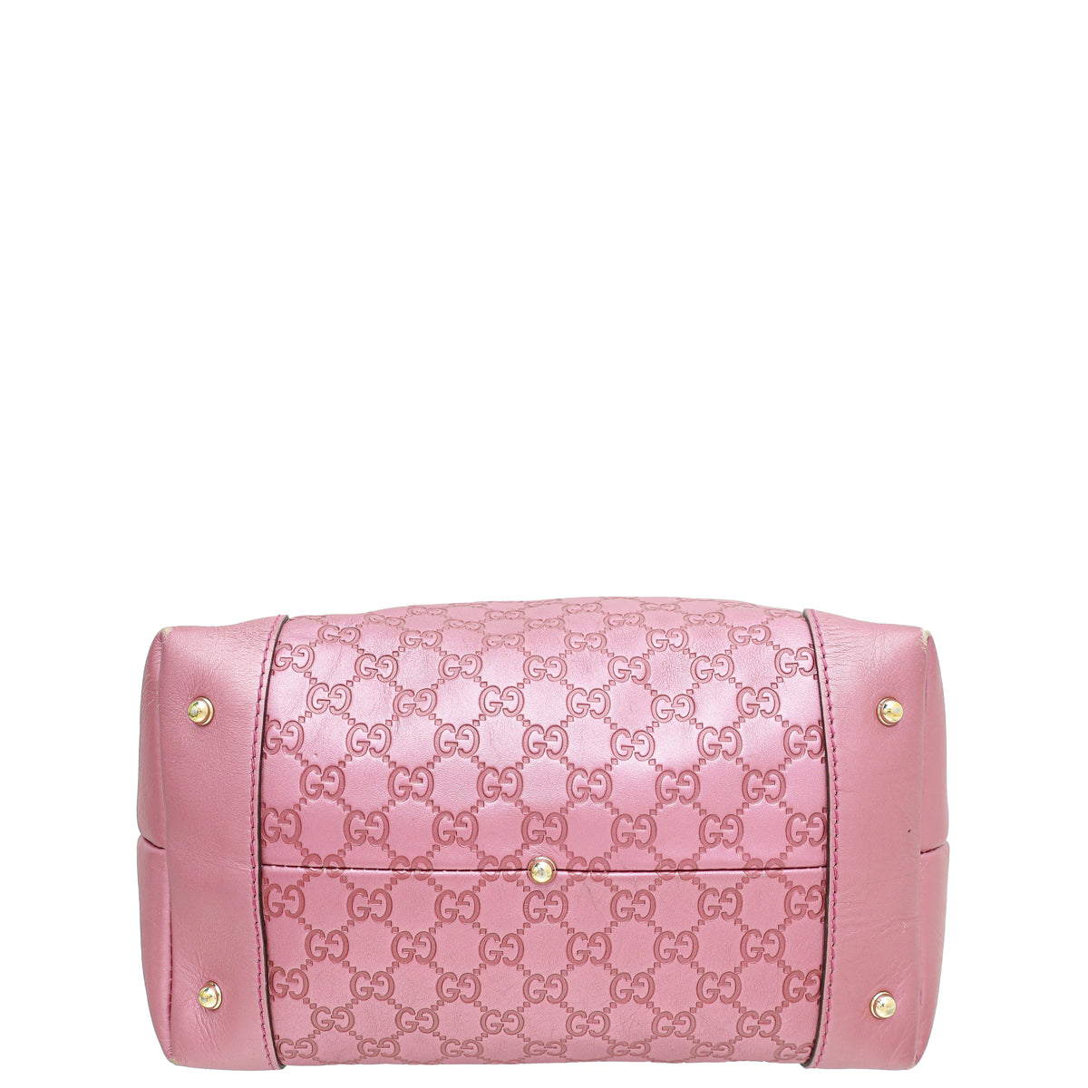 Gucci Metallic Pink Guccissima Heart-Bit Medium Hobo Bag