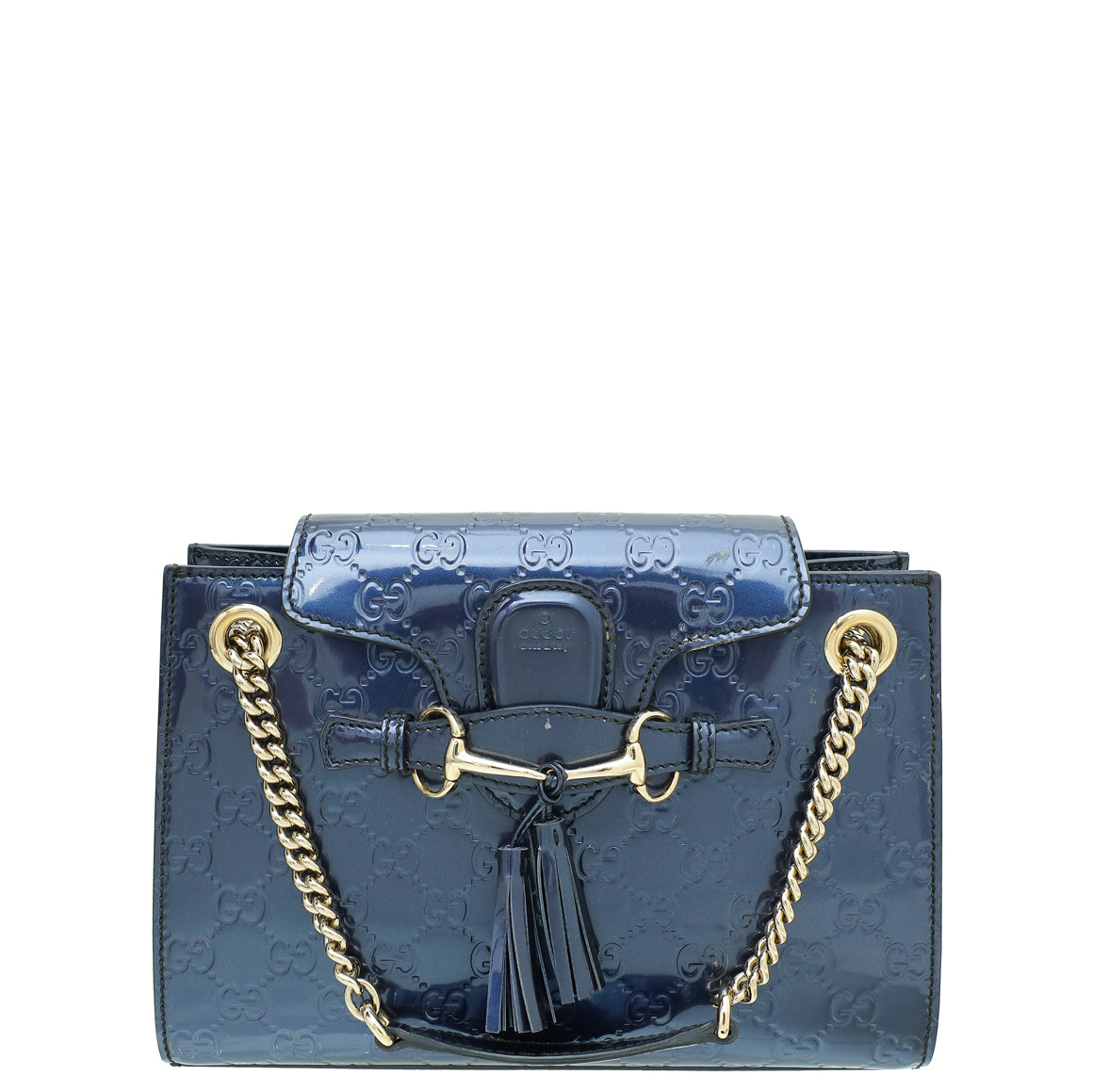 Gucci Navy Blue GG Guccissima Emily Small Shoulder Bag-Gucci-THE CLOSET