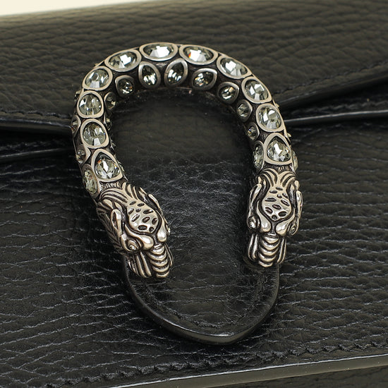 Gucci Black Crystal Dionysus Super Mini Bag