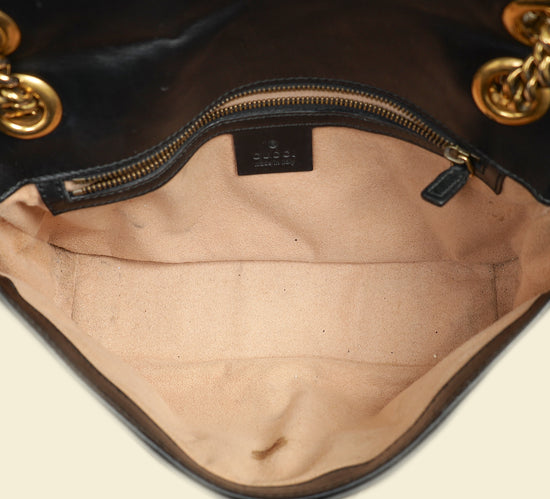 Gucci Black GG Marmont Medium Shoulder Bag