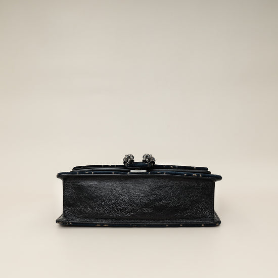 Gucci Navy Blue GG Velvet Dionysus Small Shoulder Bag-Gucci-THE CLOSET